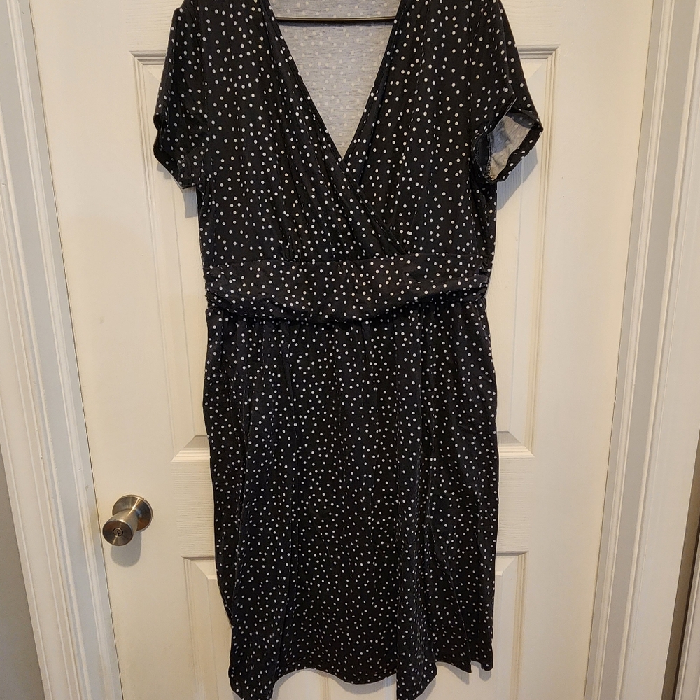 XXL Black Polka Dot Dress